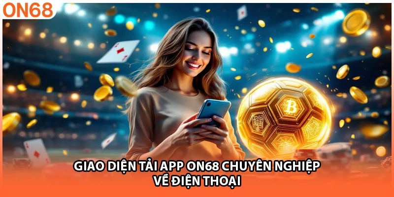 Giao diện tải app ON68 chuyên nghiệp về điện thoại